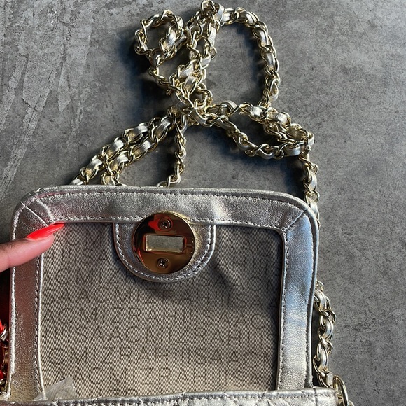 Isaac Mizrahi gold mini bag w/ braided chain strap - Picture 2 of 4